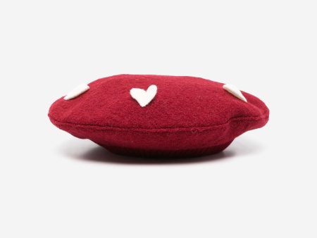 Monnalisa Baby Girls Wool Diamante Beret in Red Online