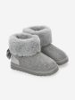 Monnalisa Girls Suede Rhinstone Boots in Grey Online