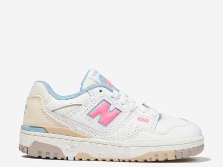 New Balance Girls B550 Trainers in White For Discount