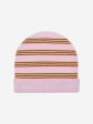 Kids Striped Beanie Hat in Pink Online Sale