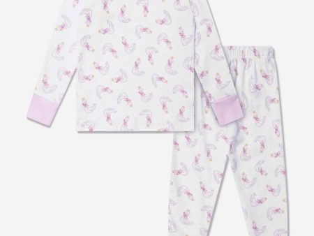 Magnolia Baby Baby Girls Princess Swan Long Pyjamas in White Sale