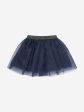 Mama Luma Girls Organza Flower Skirt in Navy Online now