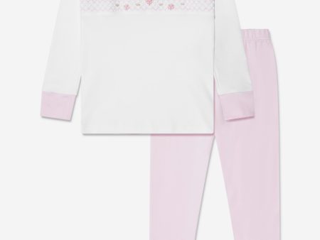 Magnolia Baby Baby Girls Smocked Long Pyjamas Set in Pink Online Sale