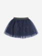 Mama Luma Girls Organza Flower Skirt in Navy Online now