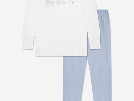 Magnolia Baby Baby Boys Little Brother Pyjamas in Blue Fashion