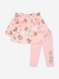 Baby Girls Bear Logo Leggings Set in Pink Supply