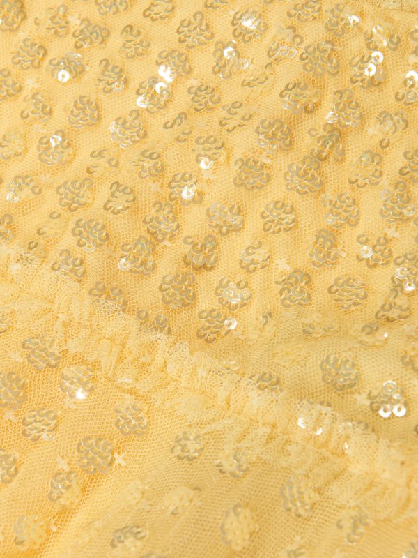 Needle & Thread Girls Raindrop Sequin Dress in Yellow Online Hot Sale