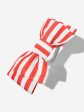 Mama Luma Girls Striped Bow Headband in Red on Sale