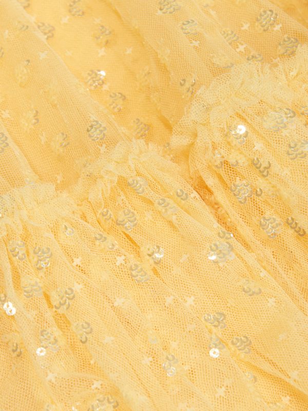 Needle & Thread Girls Raindrop Sequin Dress in Yellow Online Hot Sale