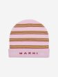 Kids Striped Beanie Hat in Pink Online Sale