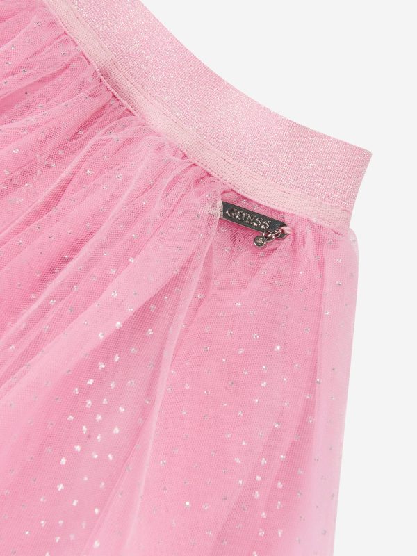 Guess Girls Tulle Skirt in Pink For Cheap