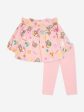 Baby Girls Bear Logo Leggings Set in Pink Supply