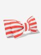 Mama Luma Girls Striped Bow Headband in Red on Sale