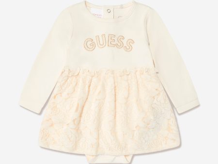 Baby Girls Body With Lace Skirt in Ivory Online Hot Sale