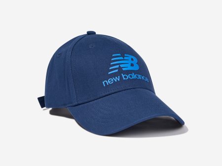 New Balance Boys Stacked Logo Cap in Navy Online now