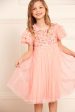 Needle & Thread Girls Posy Bodice Dress in Pink Fashion