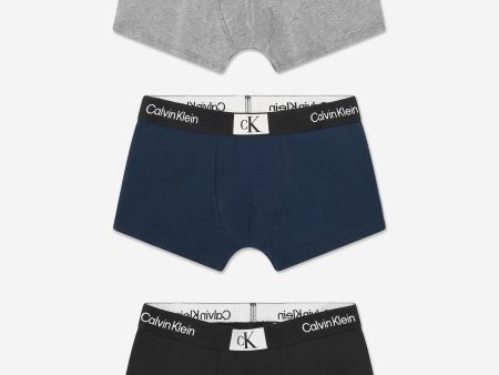 Calvin Klein Boys 3 Pack Boxer Shorts Set in Navy Online Sale