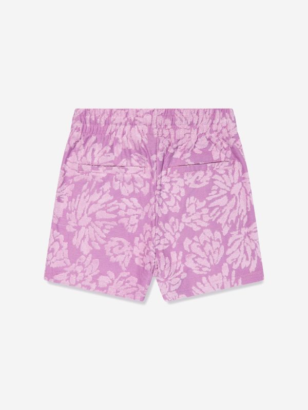 Converse Girls Floral Jacquard Shorts in Purple Discount