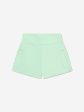 Converse Girls Wide Waistband Rib Shorts in Green Cheap