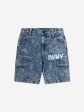 DKNY Boys Denim Bermuda Shorts in Blue on Sale