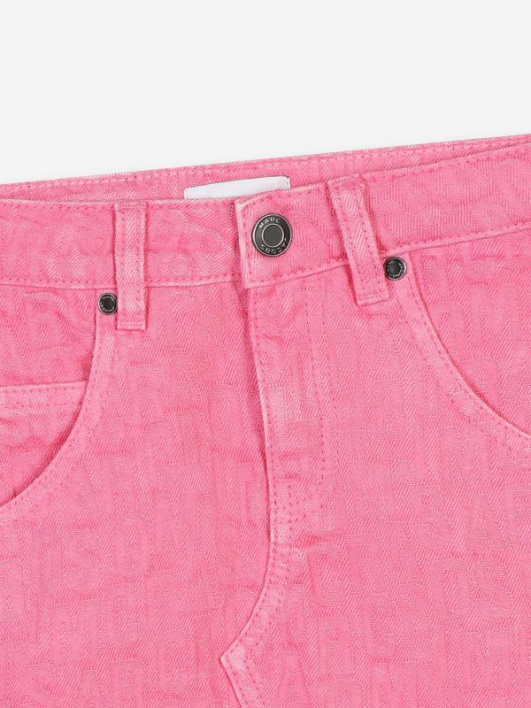 MARC JACOBS Girls Jacquard Logo Skirt in Pink Sale