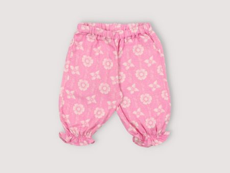 Baby Girls Pink Cotton Trousers Cheap