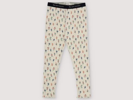 Baby Girls Beige Floral Cotton Leggings Discount