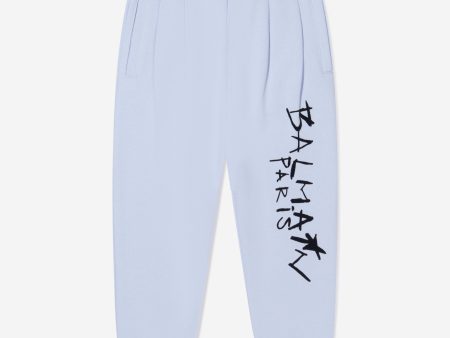 Balmain Boys Logo Print Sweatpants Online Hot Sale