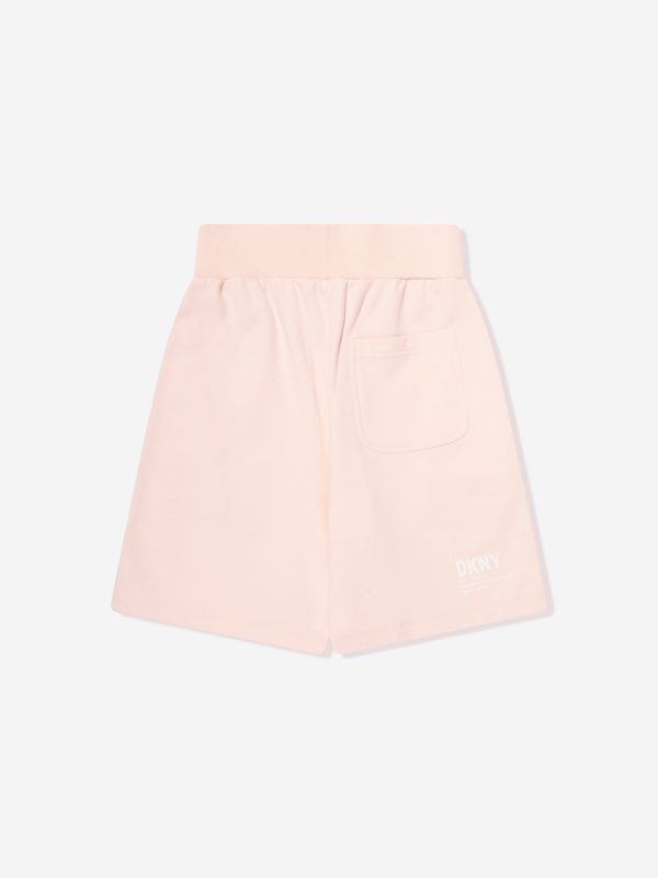 DKNY Kids Logo Bermuda Shorts in Pink Online Hot Sale