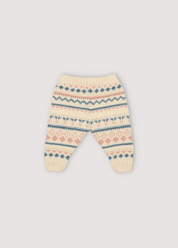 Baby Boys & Girls Cream Jacquard Trousers For Cheap