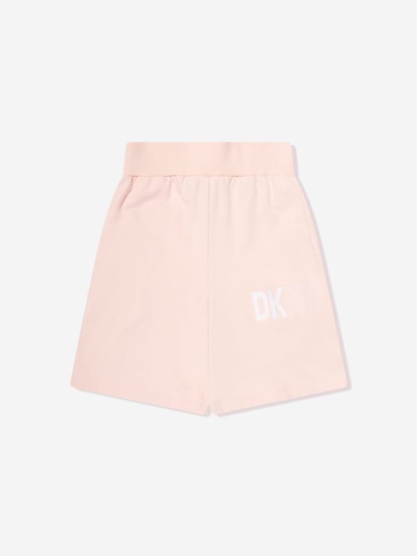 DKNY Kids Logo Bermuda Shorts in Pink Online Hot Sale