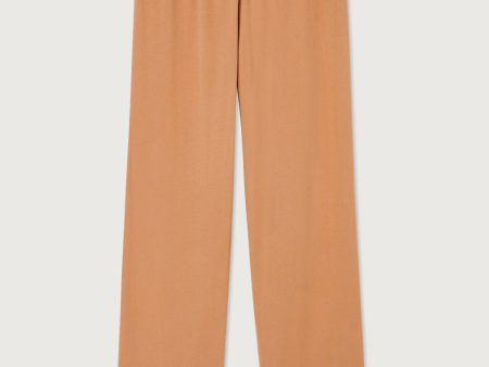 Women Orange Cotton Trousers Fashion