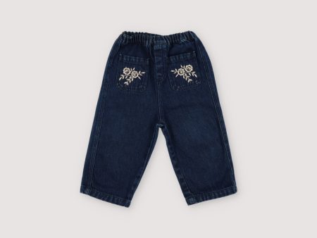 Baby Girls Blue Denim Trousers Online Hot Sale