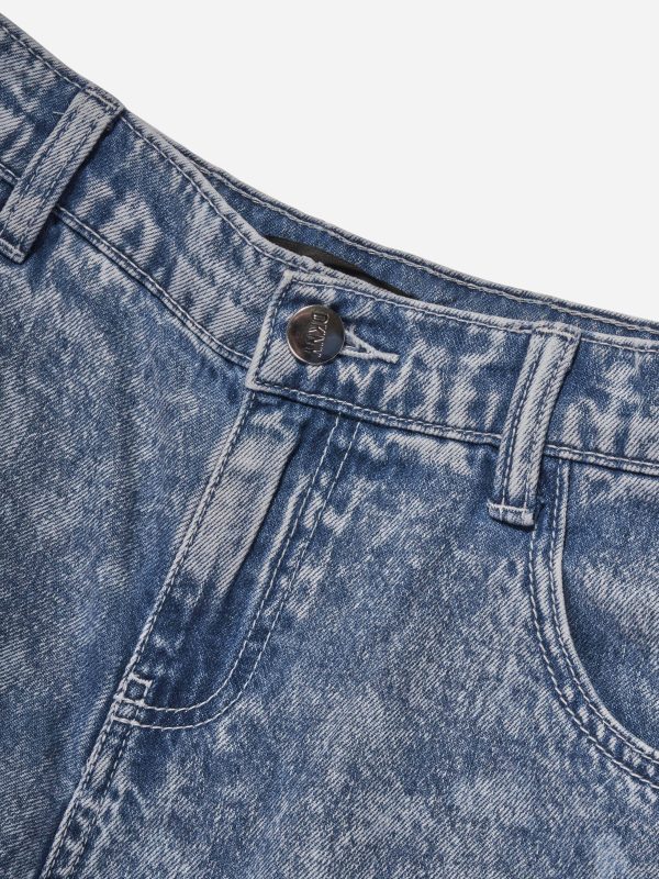 DKNY Boys Denim Bermuda Shorts in Blue on Sale