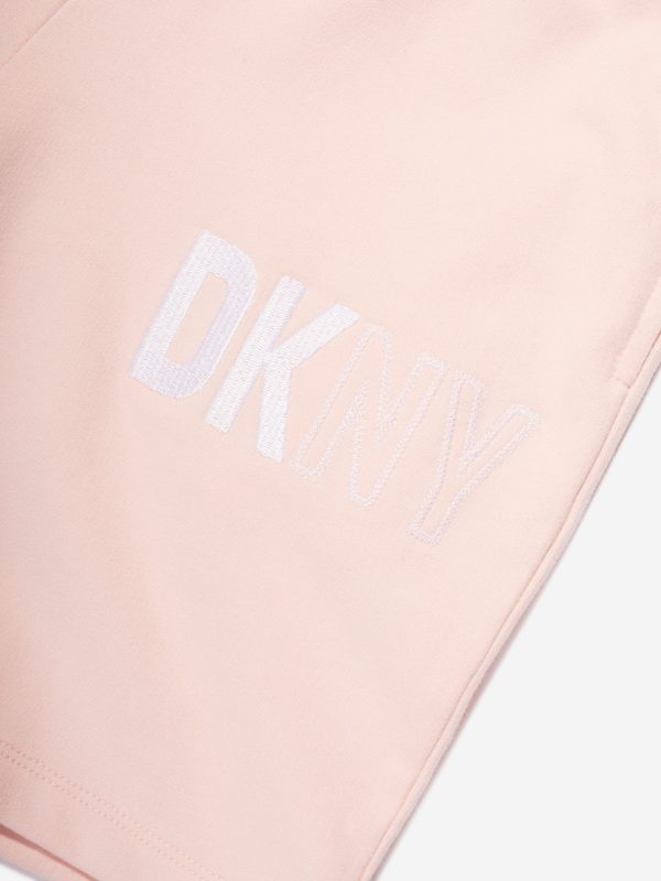 DKNY Kids Logo Bermuda Shorts in Pink Online Hot Sale