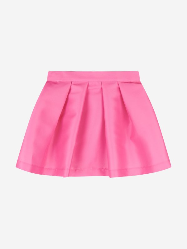 Mama Luma Girls Flared Classic Bow Skirt in Pink For Sale