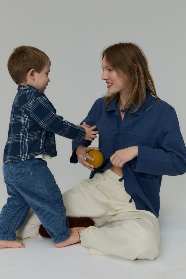 Baby Boys & Girls Blue Corduroy Trousers Online Sale