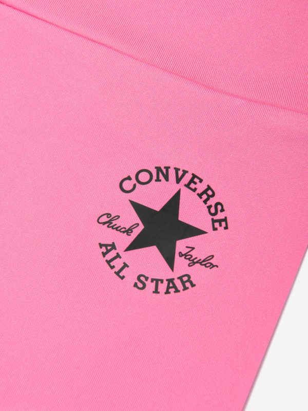 Converse Girls Chuck Patch High Rise Leggings in Pink Fashion