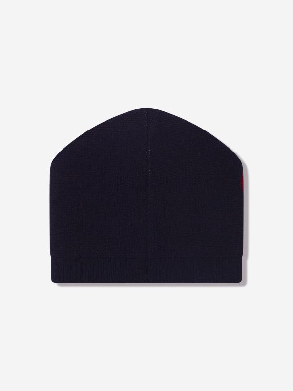 Dolce & Gabbana Boys Wool Logo Beanie Hat in Navy on Sale