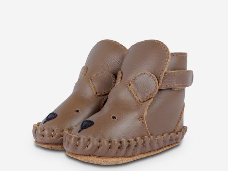 Baby Kapi Classic Bear Booties in Brown For Sale