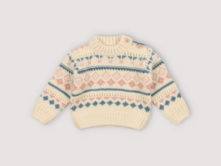 Baby Boys & Girls Cream Jacquard Sweater Supply