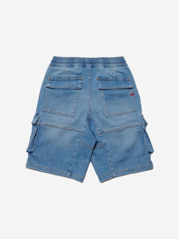 Diesel Boys JoggJean® Drawstring Shorts in Blue For Cheap