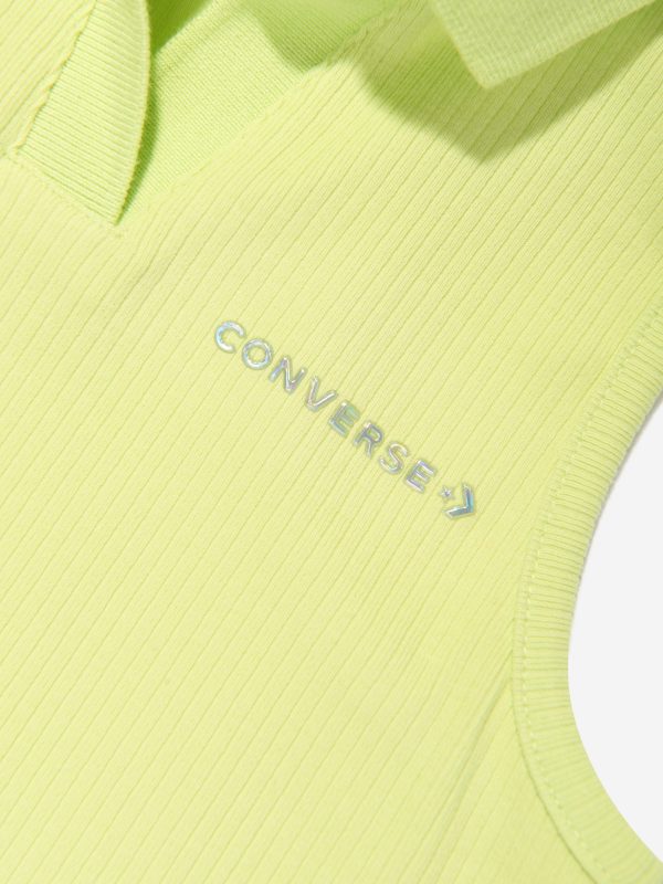 Converse Girls Polo Rib Tank Top in Yellow Fashion