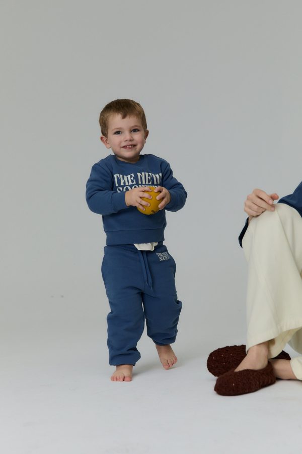 Baby Boys & Girls Blue Cotton Trousers Online