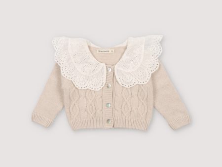 Baby Boys & Girls Cream Knit Cardigan For Cheap