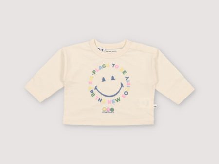 Baby Boys & Girls Cream Cotton T-Shirt Online now