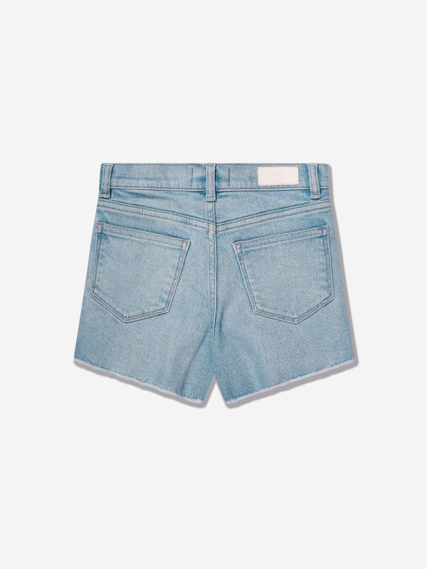 DL1961 Girls Lucy High Rise Shorts in Blue Hot on Sale