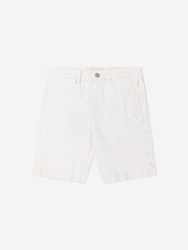 DL1961 Boys Striped Jacob Chino Shorts in Blue Fashion