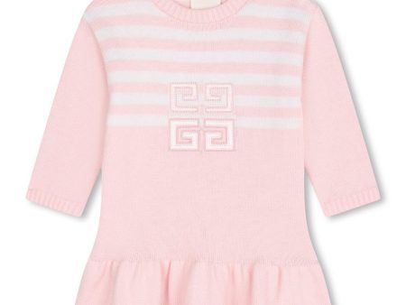 Baby Girls Pink Stripes Cotton Dress Online Sale