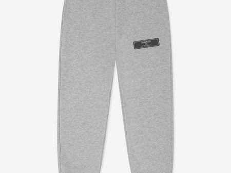 Balmain Kids Logo Joggers in Grey For Cheap